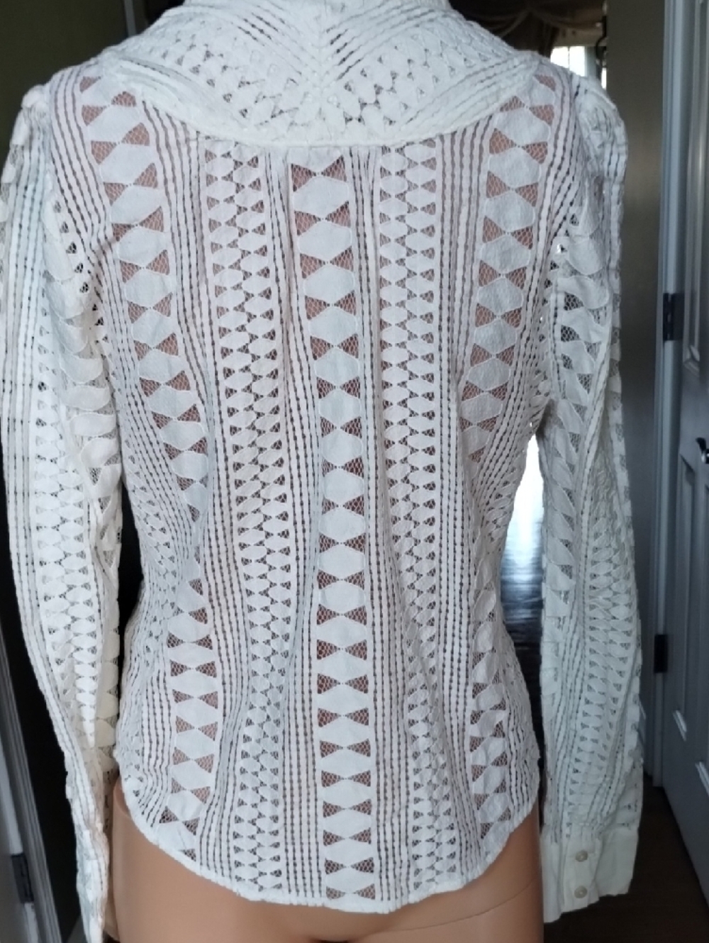 Crochet Button-Front Anthropologie Top - Picture 8 of 15